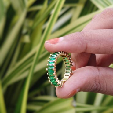 Inlay Solid Color Rhinestones Rings