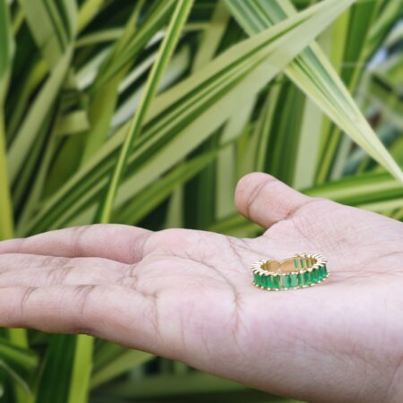 Copper Inlay Solid Color Rhinestones Rings