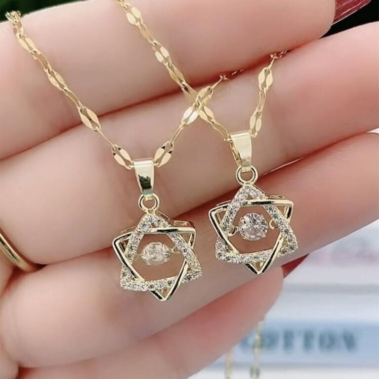 Elegant Star Titanium Steel Inlay Pendant