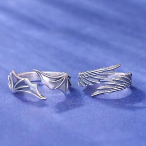 Angel & Devil Wings Alloy Couple Rings