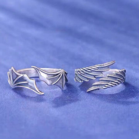 Angel & Devil Wings Alloy Couple Rings